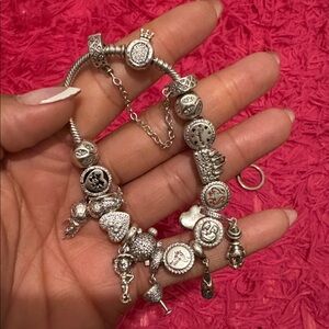 Authentic Pandora Silver Charm Bracelet